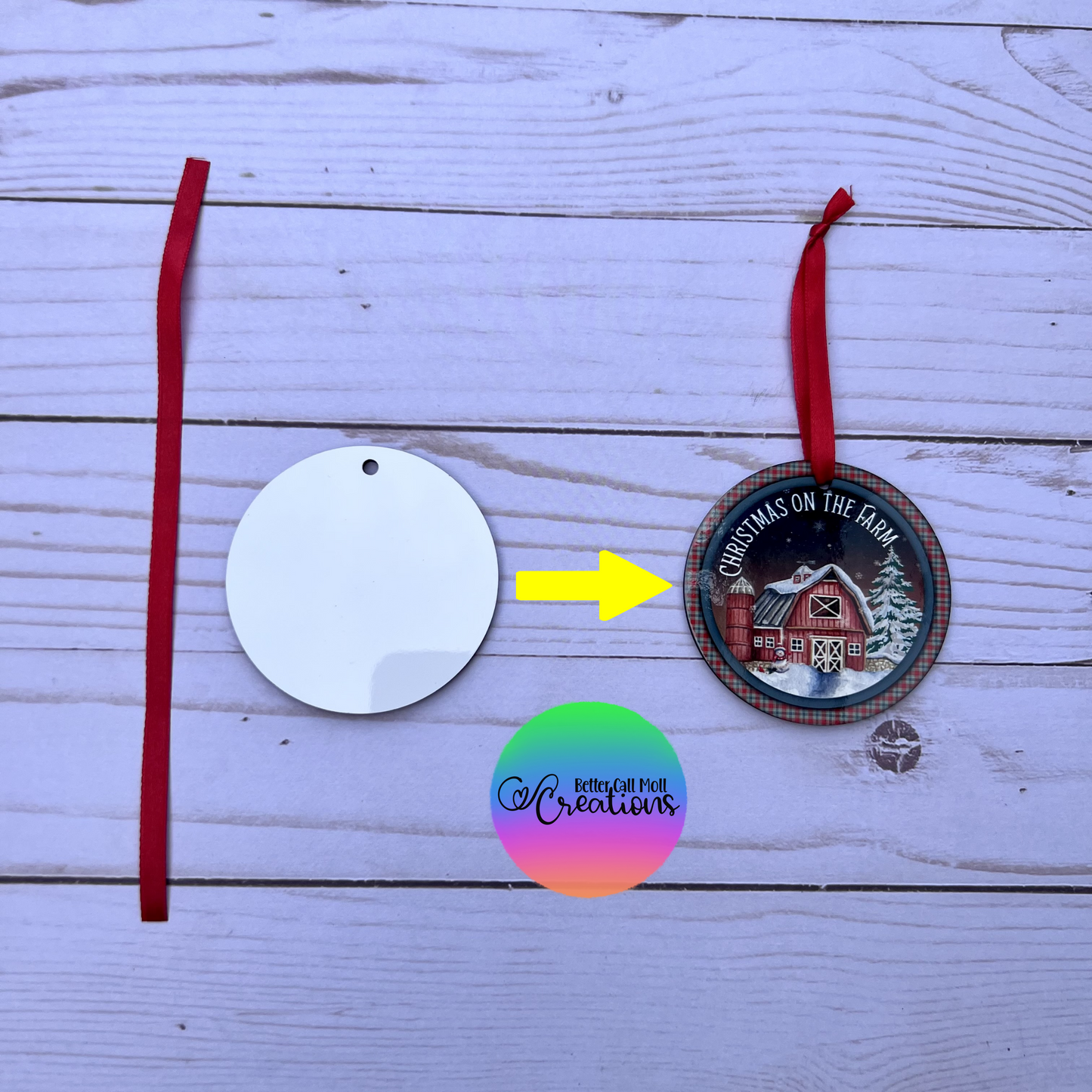 MDF Round Ornament Sublimation Blank