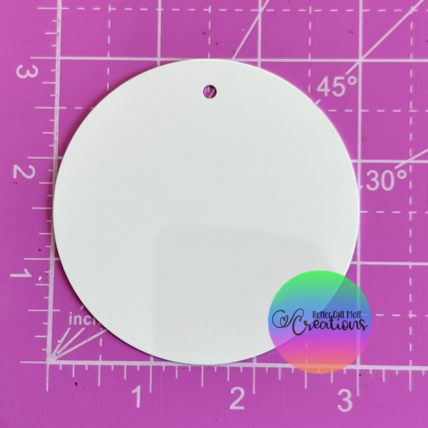 Round Ornament Metal Sublimation Blank