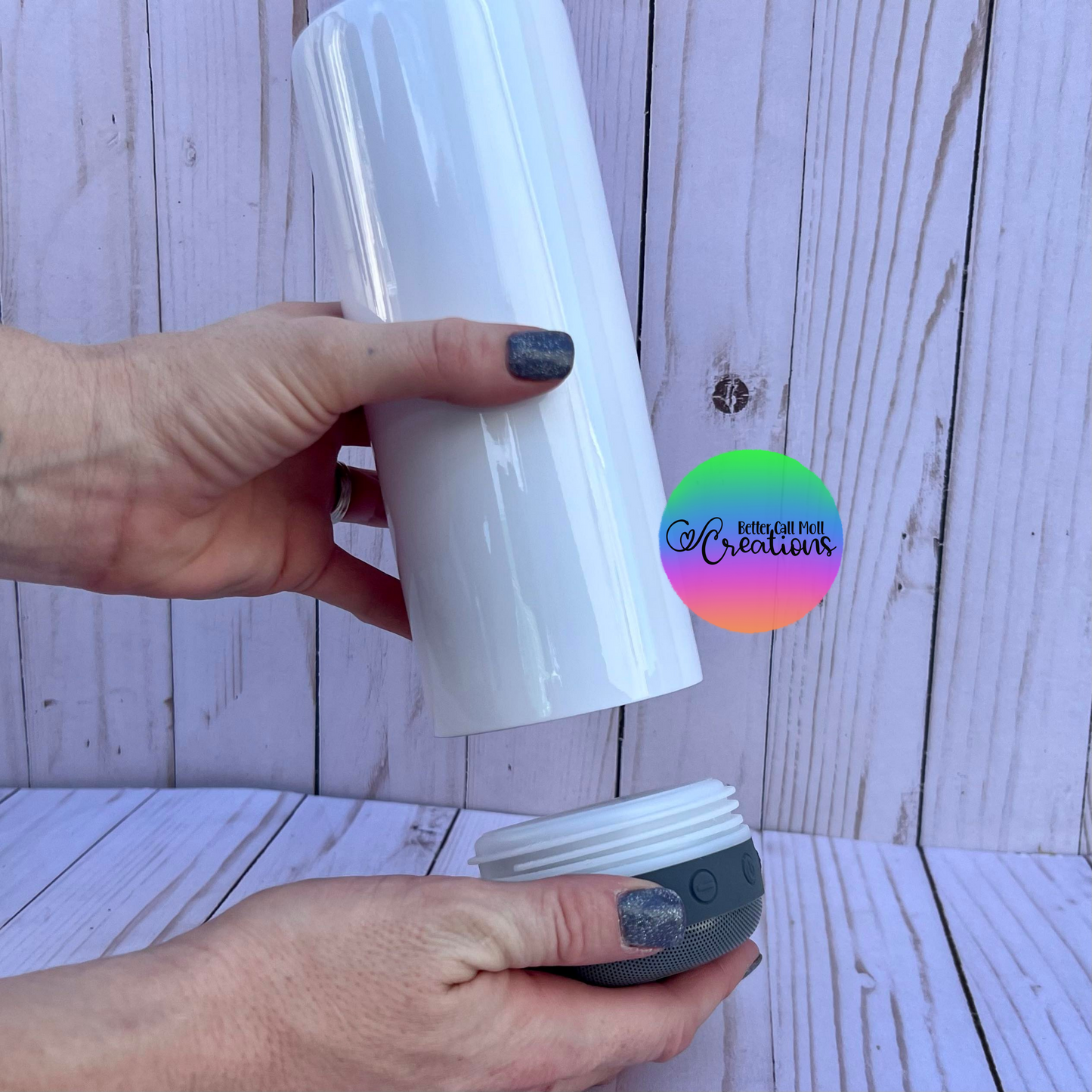 Bluetooth Speaker 20oz Glossy Sublimation Tumbler