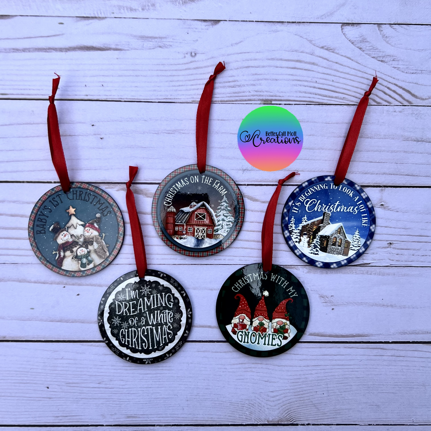 MDF Round Ornament Sublimation Blank