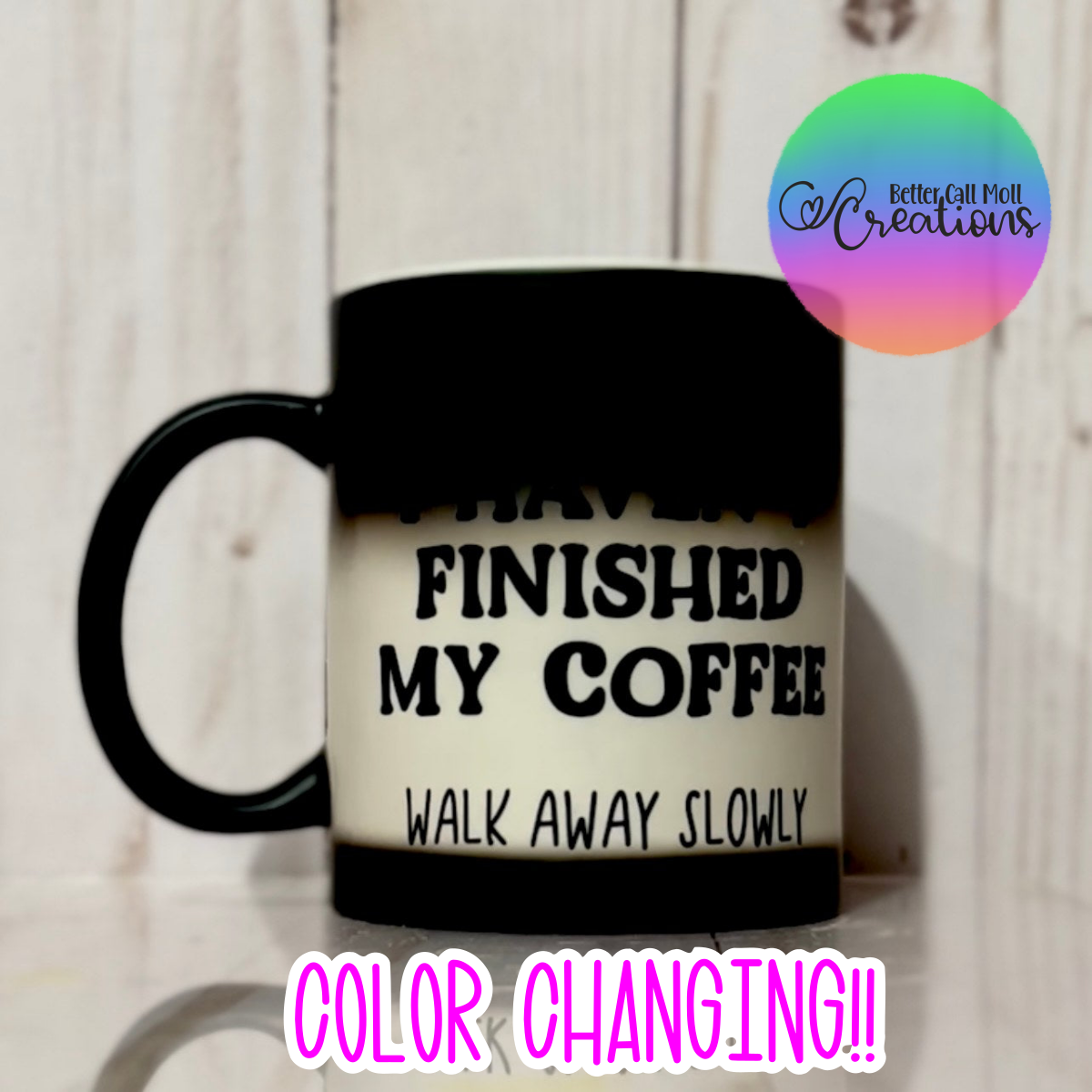 Thermal Black to White 11oz Sublimation Ceramic Mug