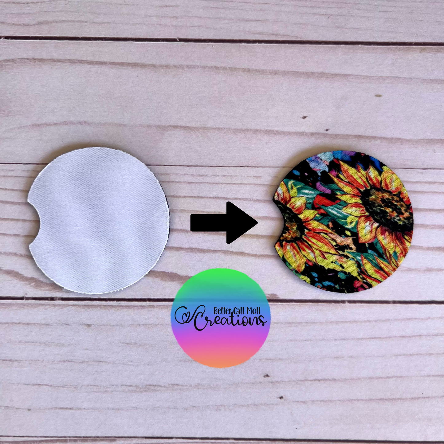 Neoprene Car Coaster Sublimation Blank