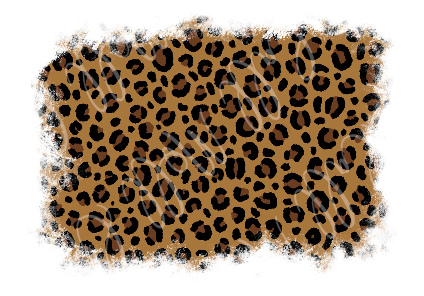 Distressed Leopard Print Background Digital PNG