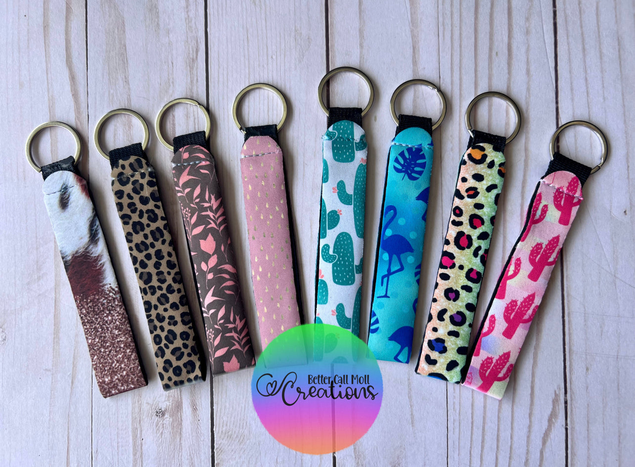 Neoprene Wristlet Keychain Sublimation Blank