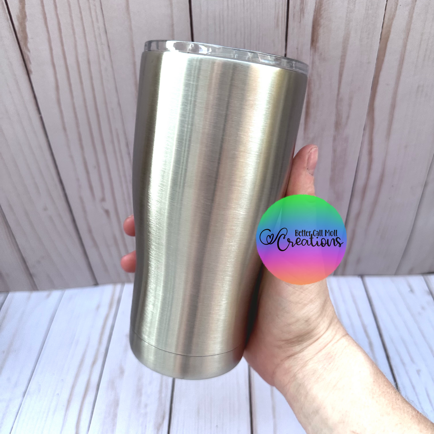 20oz Smooth Curve Stainless Steel Tumbler