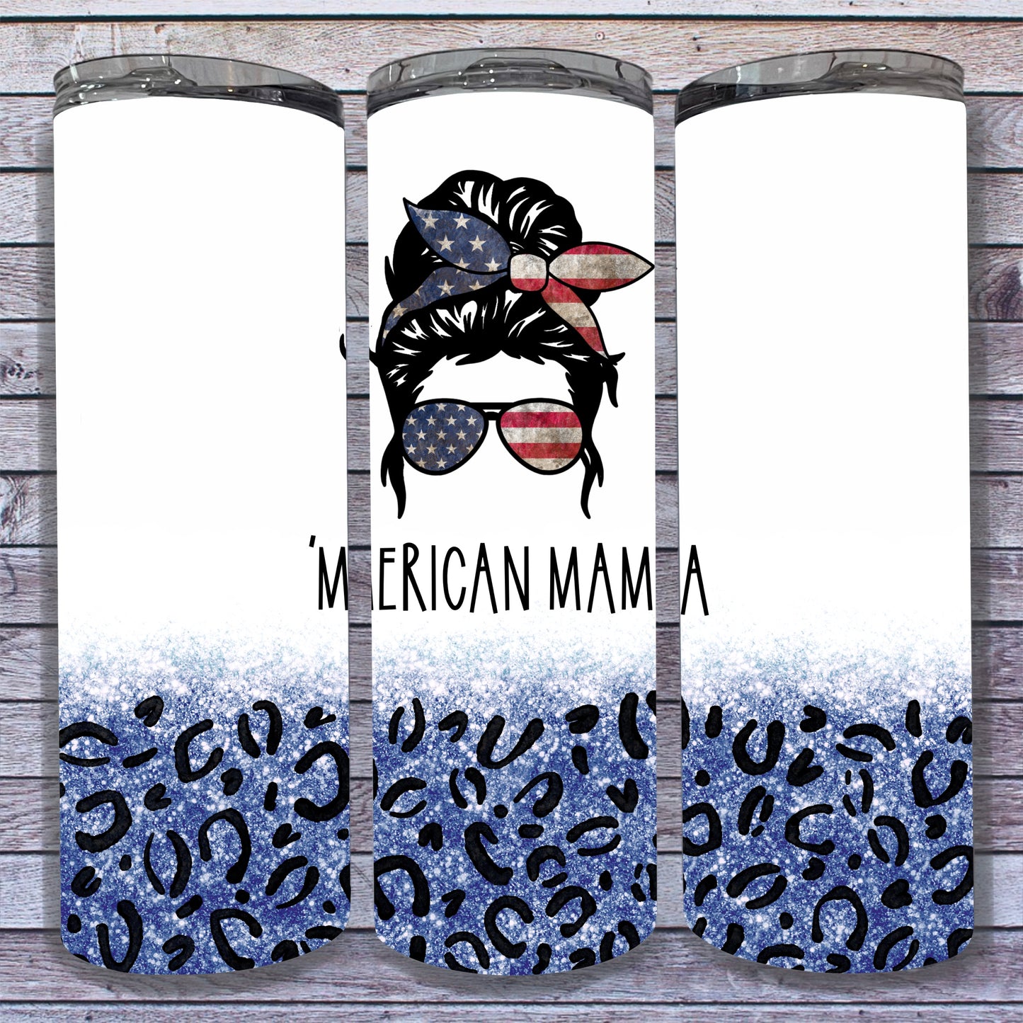 'MERICAN MAMA Leopard Print Digital Tumbler Wrap - Seamless