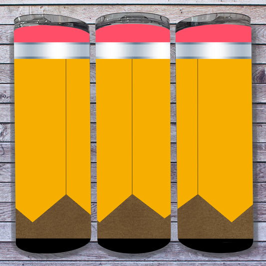 Number 2 Pencil Seamless Digital Tumbler Wrap - Seamless