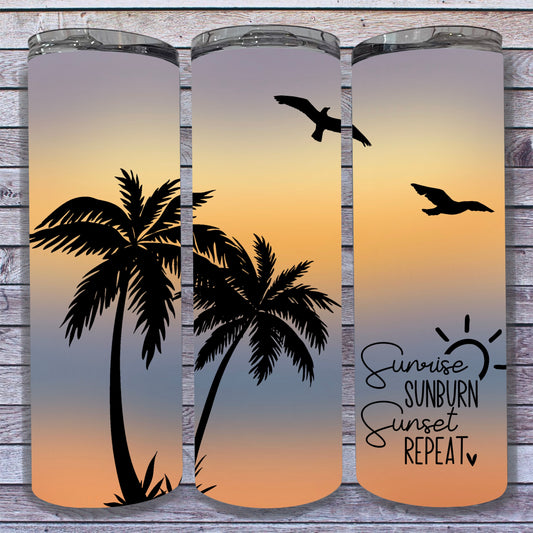 Sunrise and Sunset Digital Tumbler Wrap - Seamless