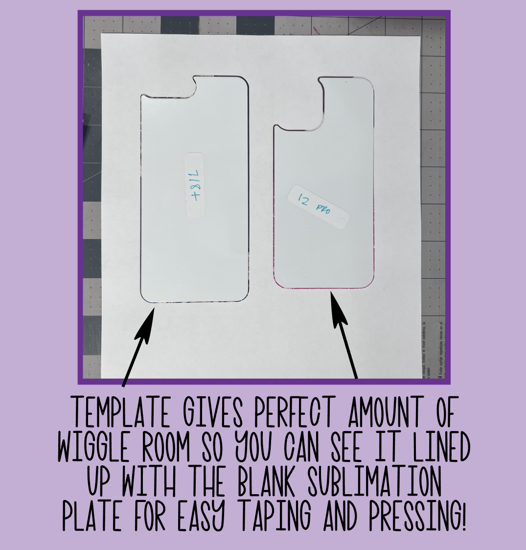 Templates For All Models Sublimation Blank iPhone Cases