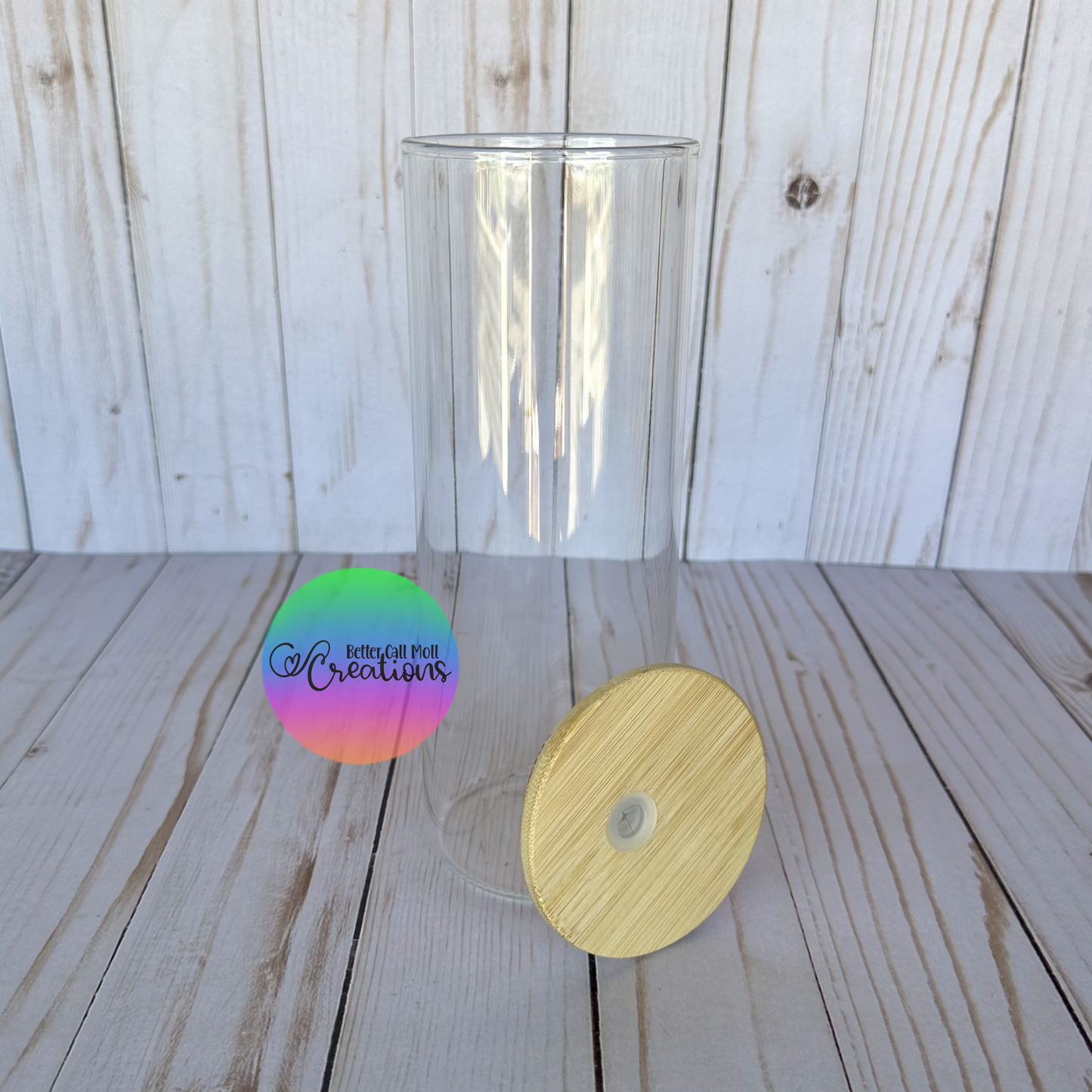 25oz Clear Glass Sublimation Tumbler