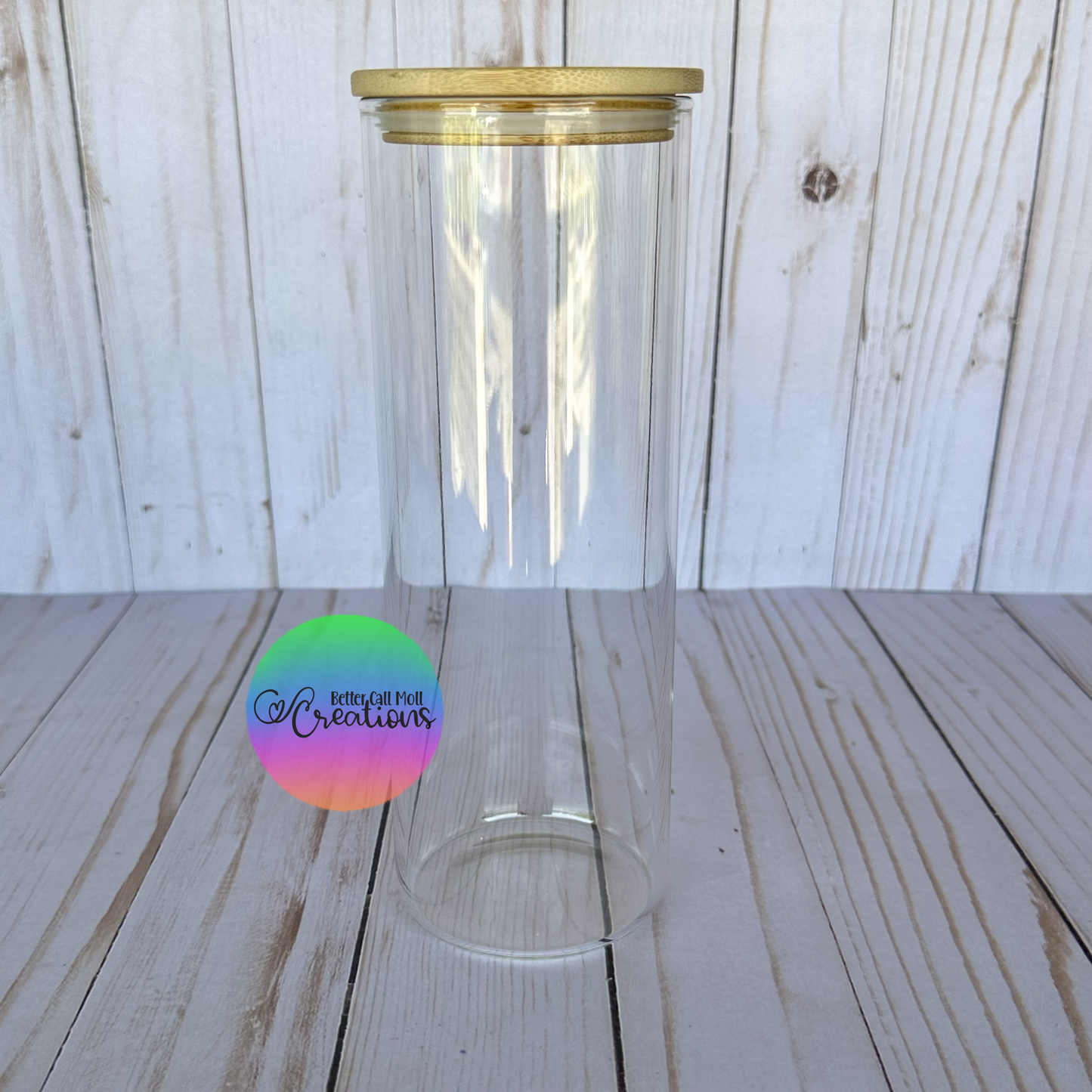 25oz Clear Glass Sublimation Tumbler