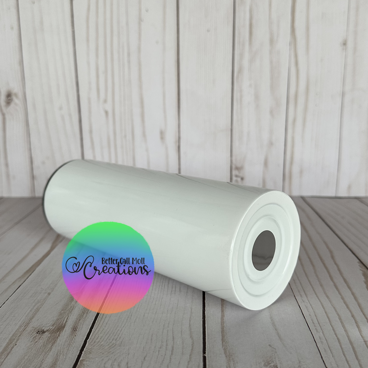 20oz Glossy FLAT EDGE Skinny Sublimation Tumbler