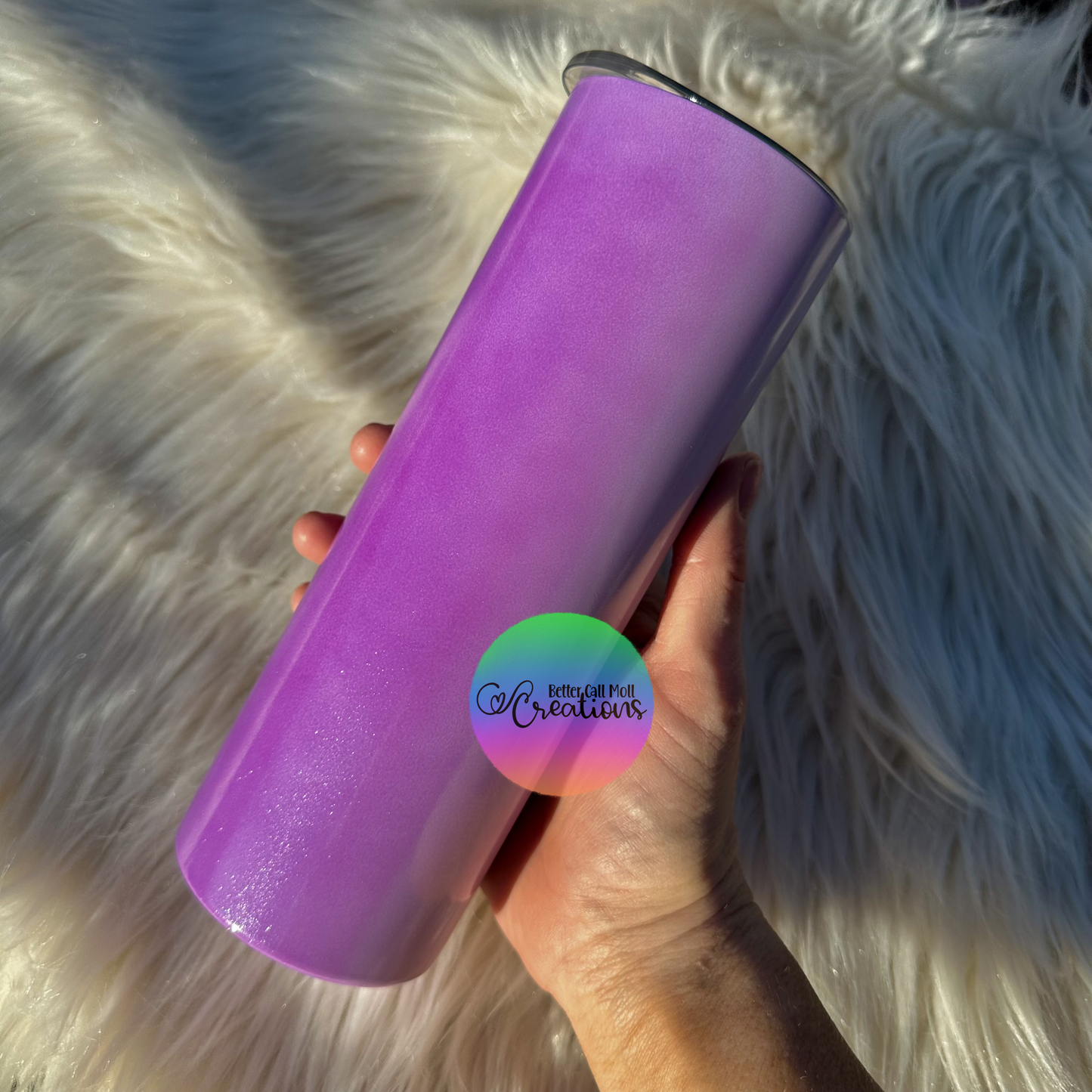 20oz UV Reactive Sparkle Skinny Sublimation Tumbler