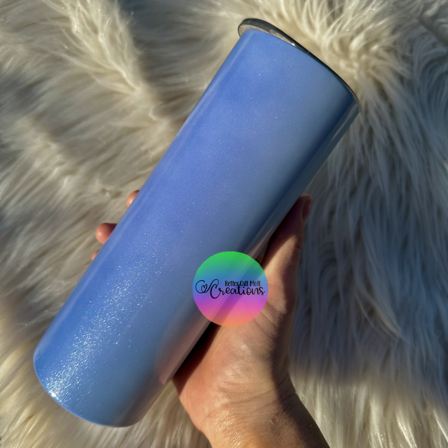 20oz UV Reactive Sparkle Skinny Sublimation Tumbler