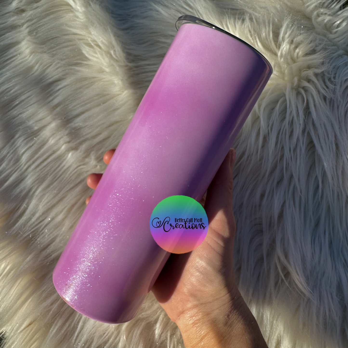 20oz UV Reactive Sparkle Skinny Sublimation Tumbler