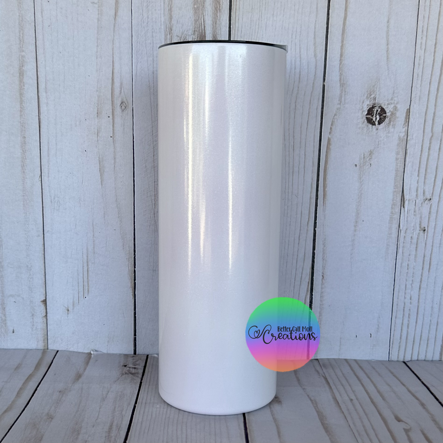 20oz UV Reactive Sparkle Skinny Sublimation Tumbler