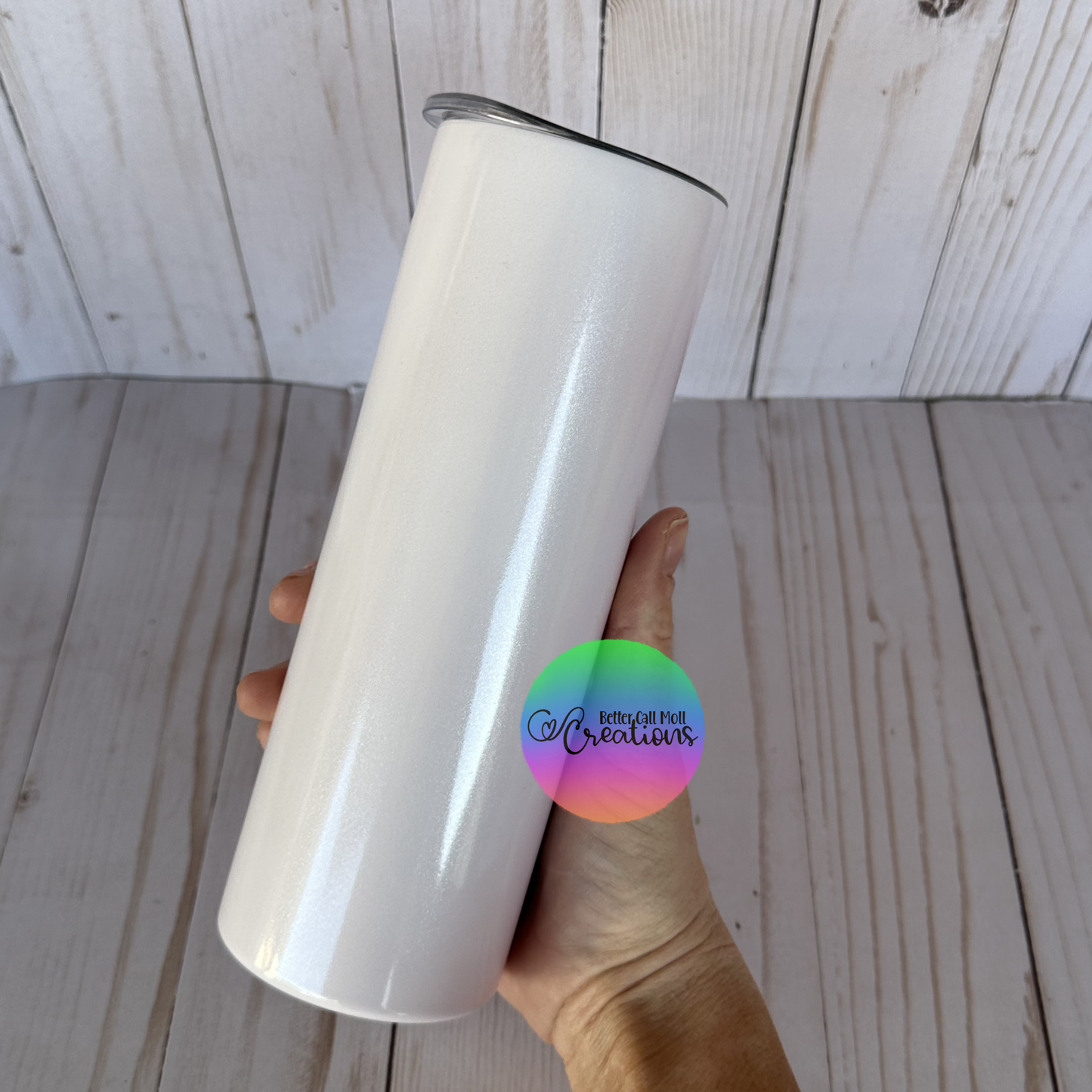 20oz UV Reactive Sparkle Skinny Sublimation Tumbler