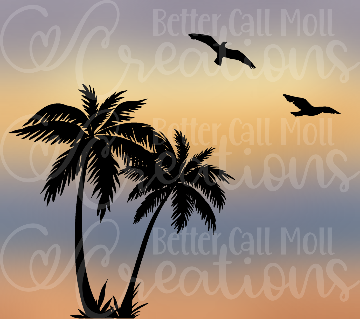 Sunrise and Sunset DIGITAL Tumbler Wrap - PNG - Sublimation or Waterslide Wrap