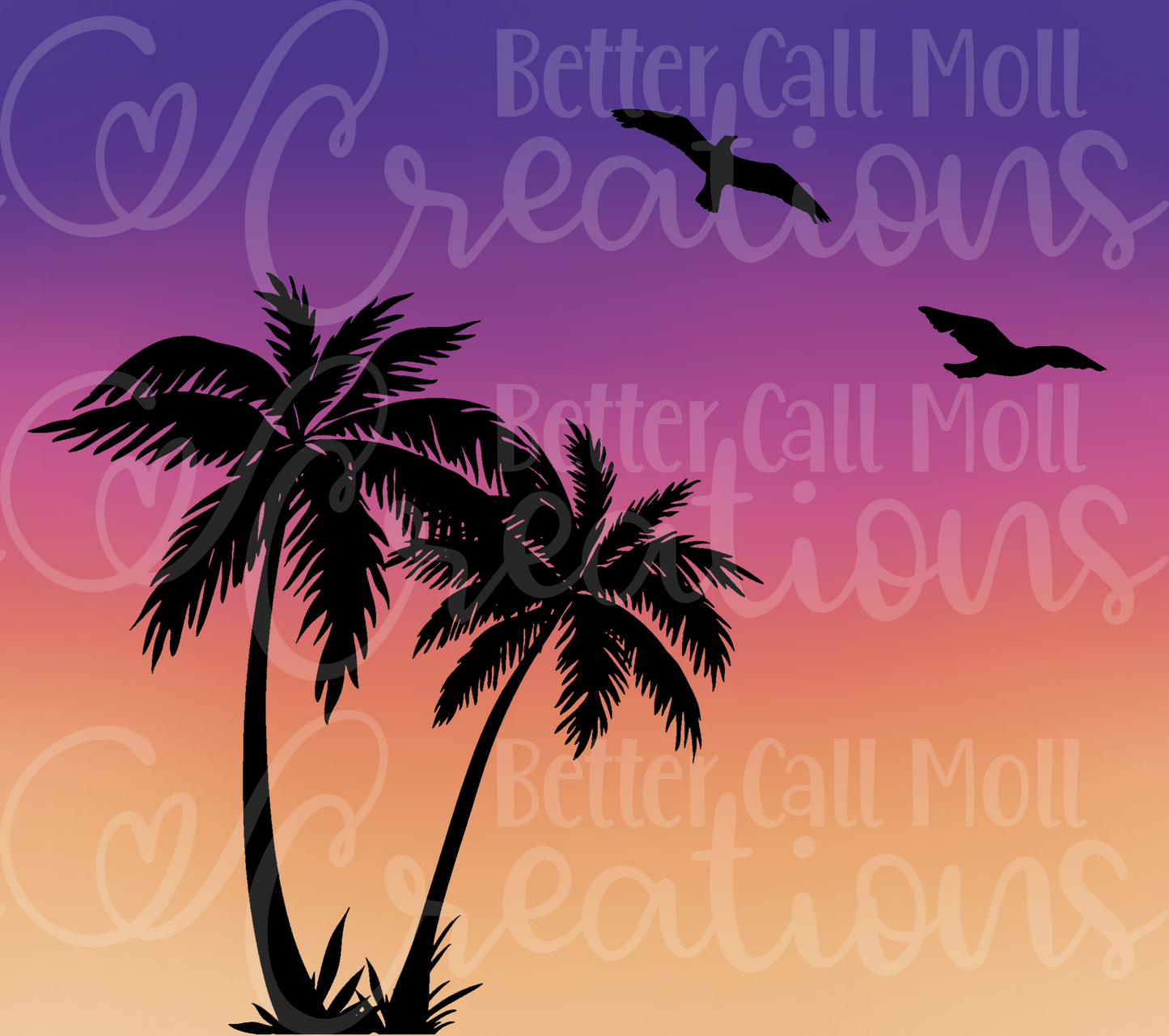 Sunrise and Sunset DIGITAL Tumbler Wrap - PNG - Sublimation or Waterslide Wrap