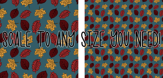 Set of 4 Fall Leaves Digital Seamless Patterns