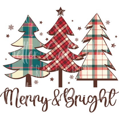 D150 - Merry and Bright UV DTF Decal