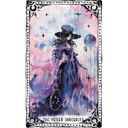 *CLEARANCE* The Veiled Sorceress Tarot Card UV DTF Decal