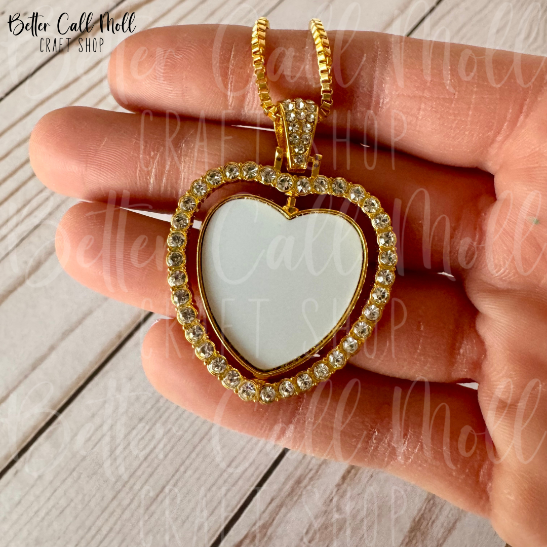 *NEW* Rotating Heart Necklace Sublimation Blank