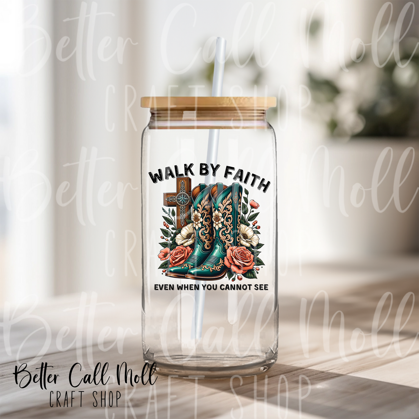 Walk By Faith UV DTF Decal