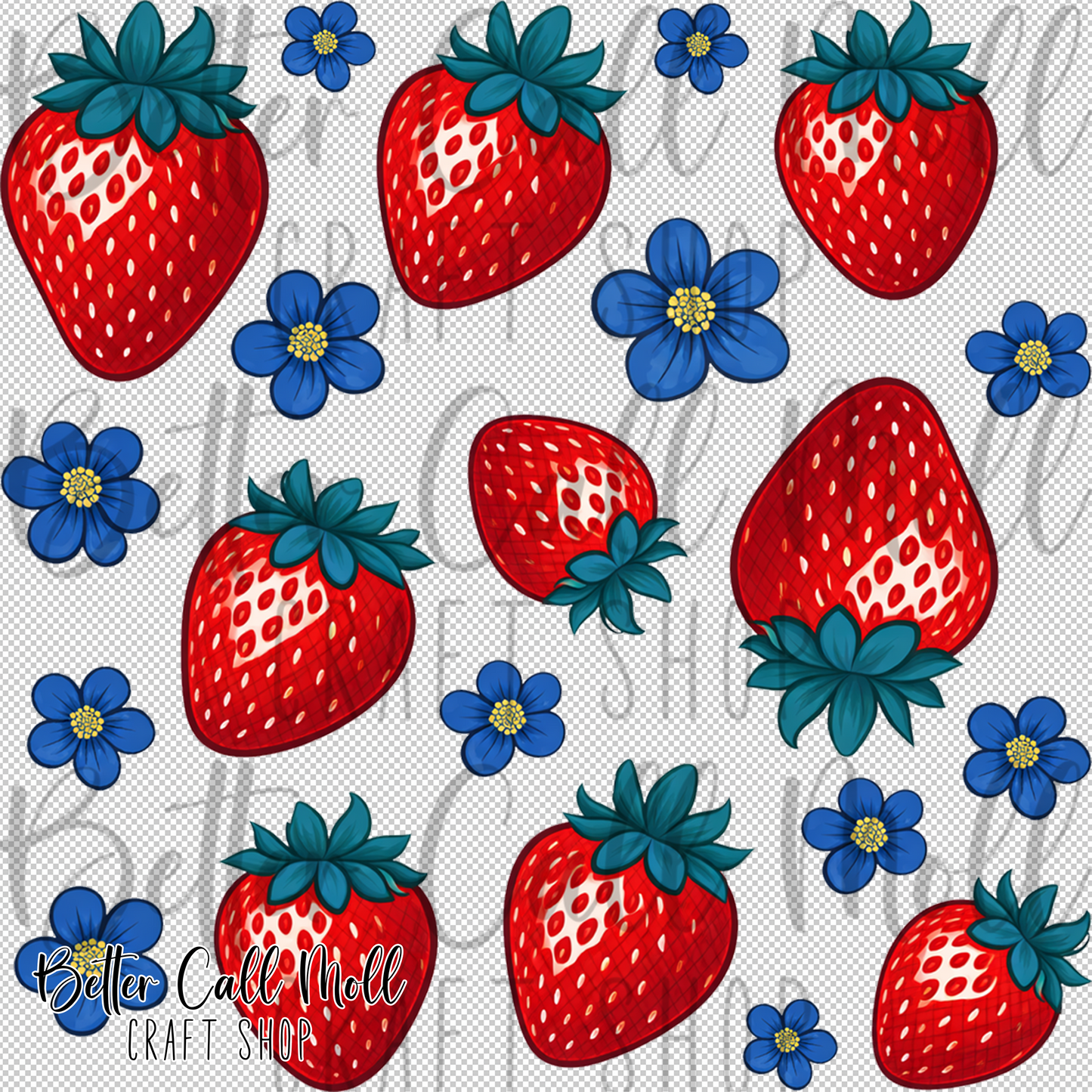 Strawberries UV DTF Decal