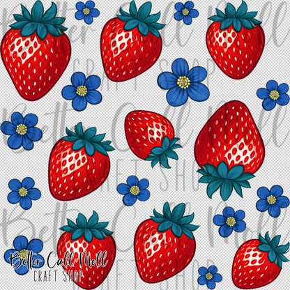 Strawberries UV DTF Decal
