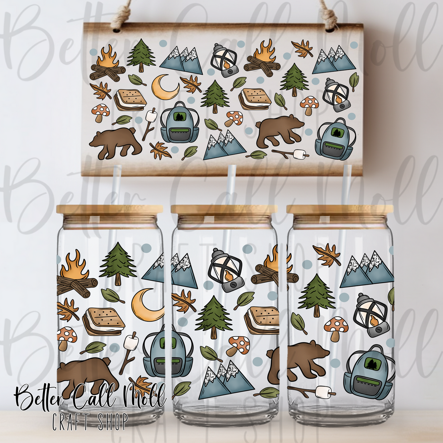 Outdoorsy UV DTF 16oz Tumbler Wrap
