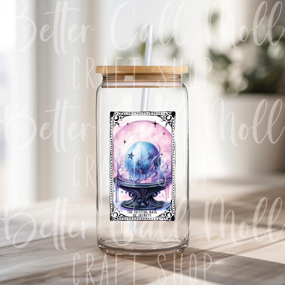 *CLEARANCE* The Crystal Ball of Secrets Tarot Card UV DTF Decal