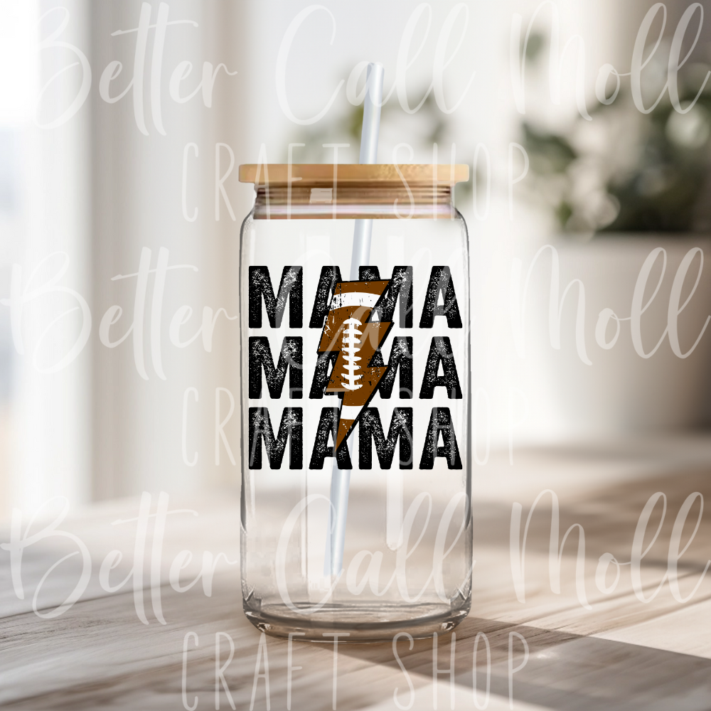 D045 - Football Mama  UV DTF Decal