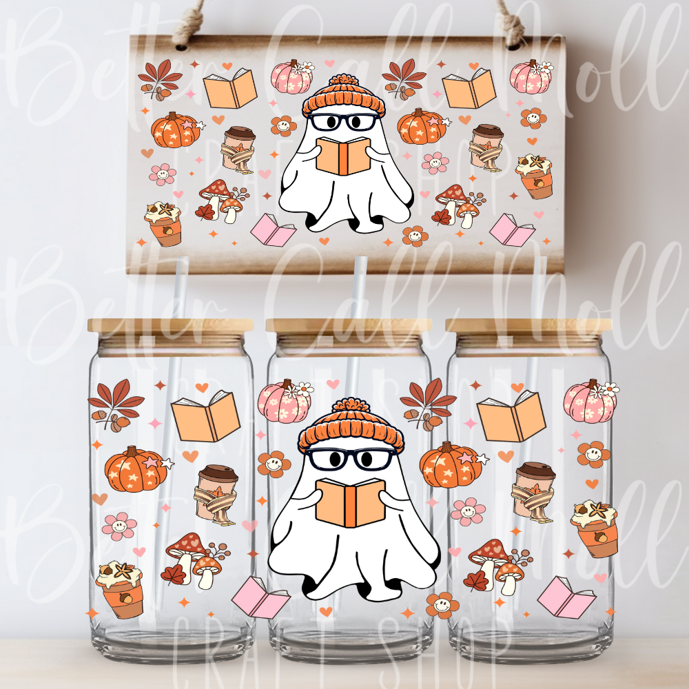 *CLEARANCE* Reading Ghostie UV DTF 16oz Tumbler Wrap