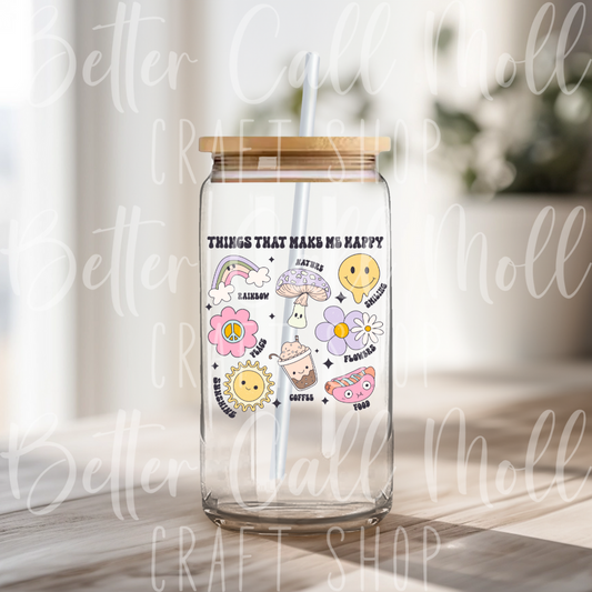 D181 - Things that Make Me Happy UV DTF Decal