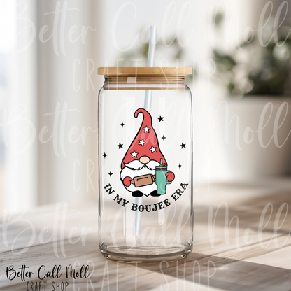 In My Boujee Era Gnome UV DTF Decal