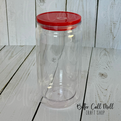 12oz Acrylic SNOW GLOBE Tumbler - *NEW* Leak Proof Design!