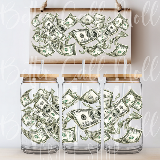 W096 - Cash Money UV DTF 16oz Tumbler Wrap