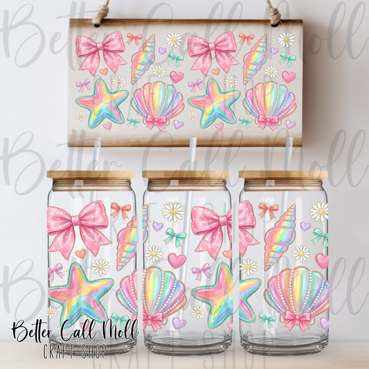 Iridescent Summer UV DTF 16oz Tumbler Wrap
