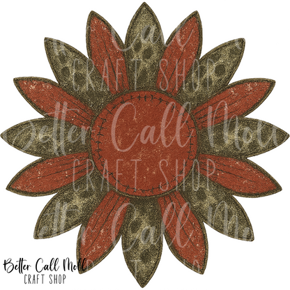 Distressed Holiday Flower UV DTF Decal