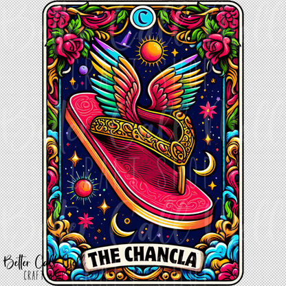 The Chancla Tarot UV DTF Decal