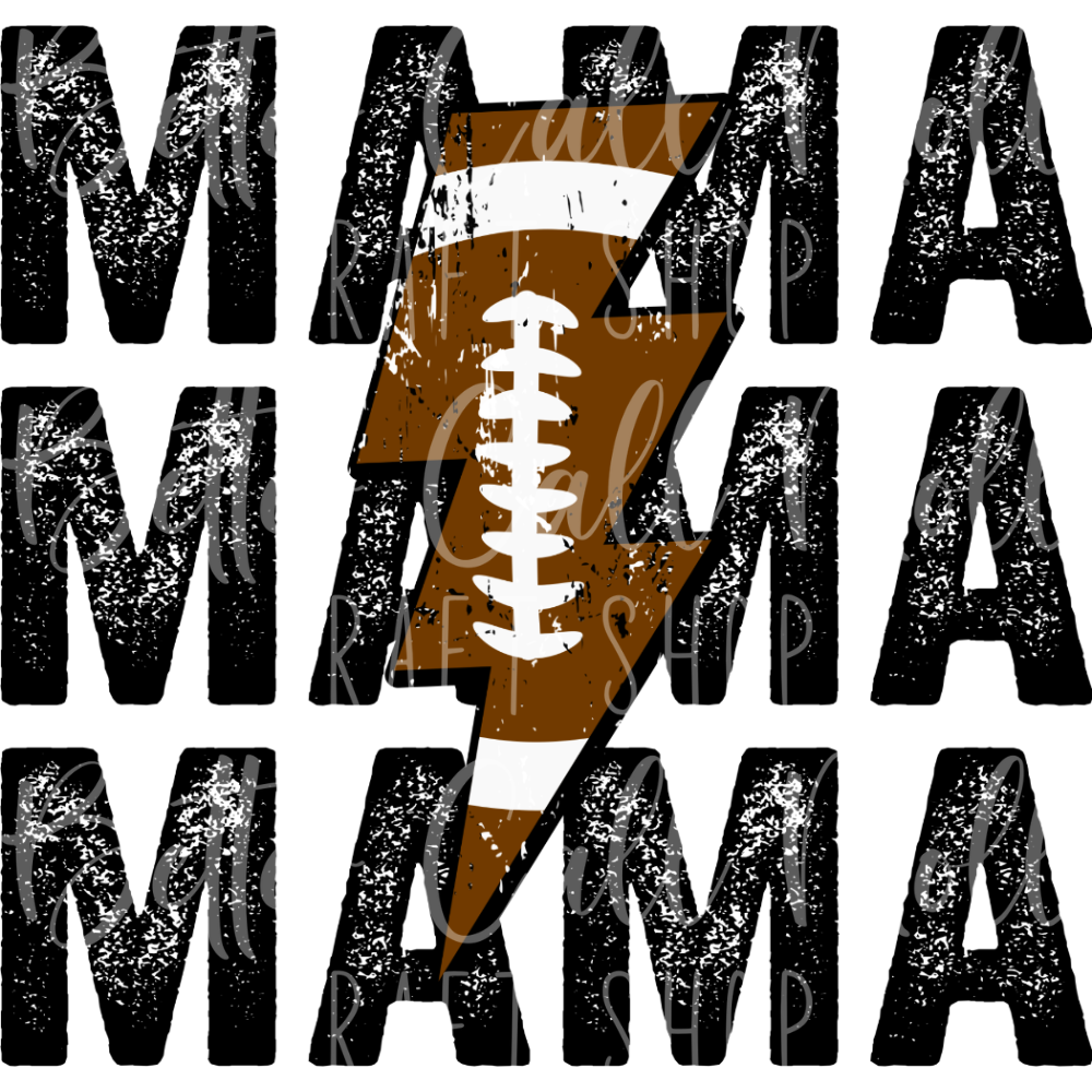 D045 - Football Mama  UV DTF Decal