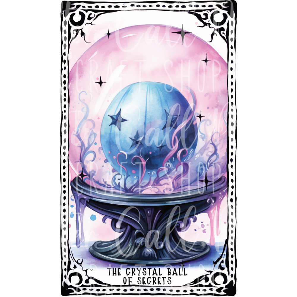 *CLEARANCE* The Crystal Ball of Secrets Tarot Card UV DTF Decal