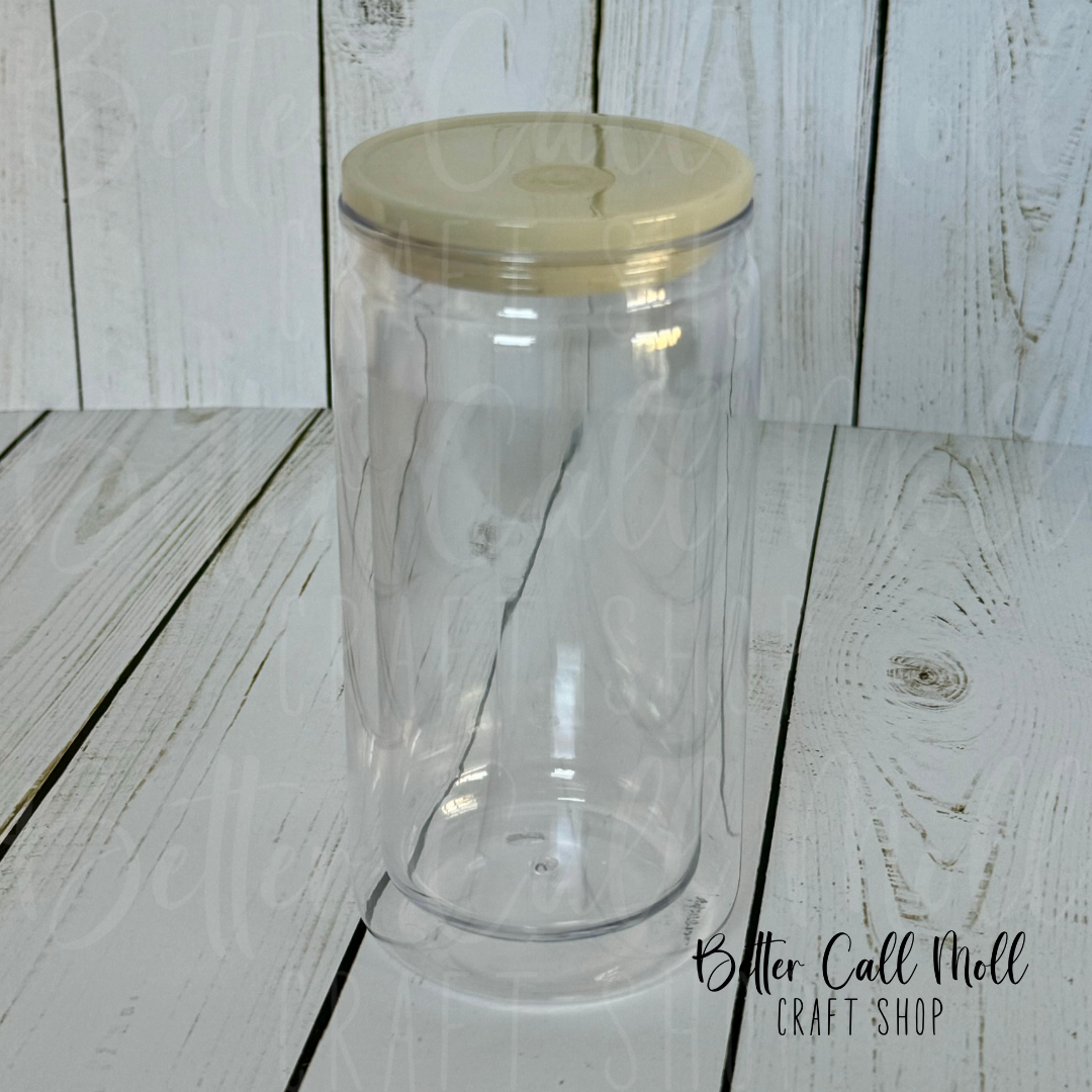 12oz Acrylic SNOW GLOBE Tumbler - *NEW* Leak Proof Design!