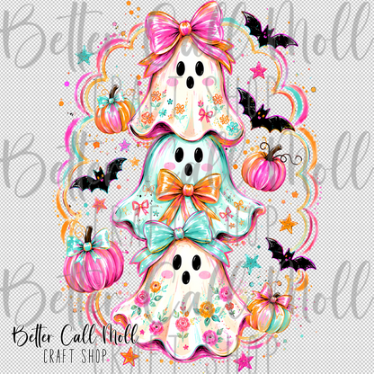 Cute Ghost Stack UV DTF Decal