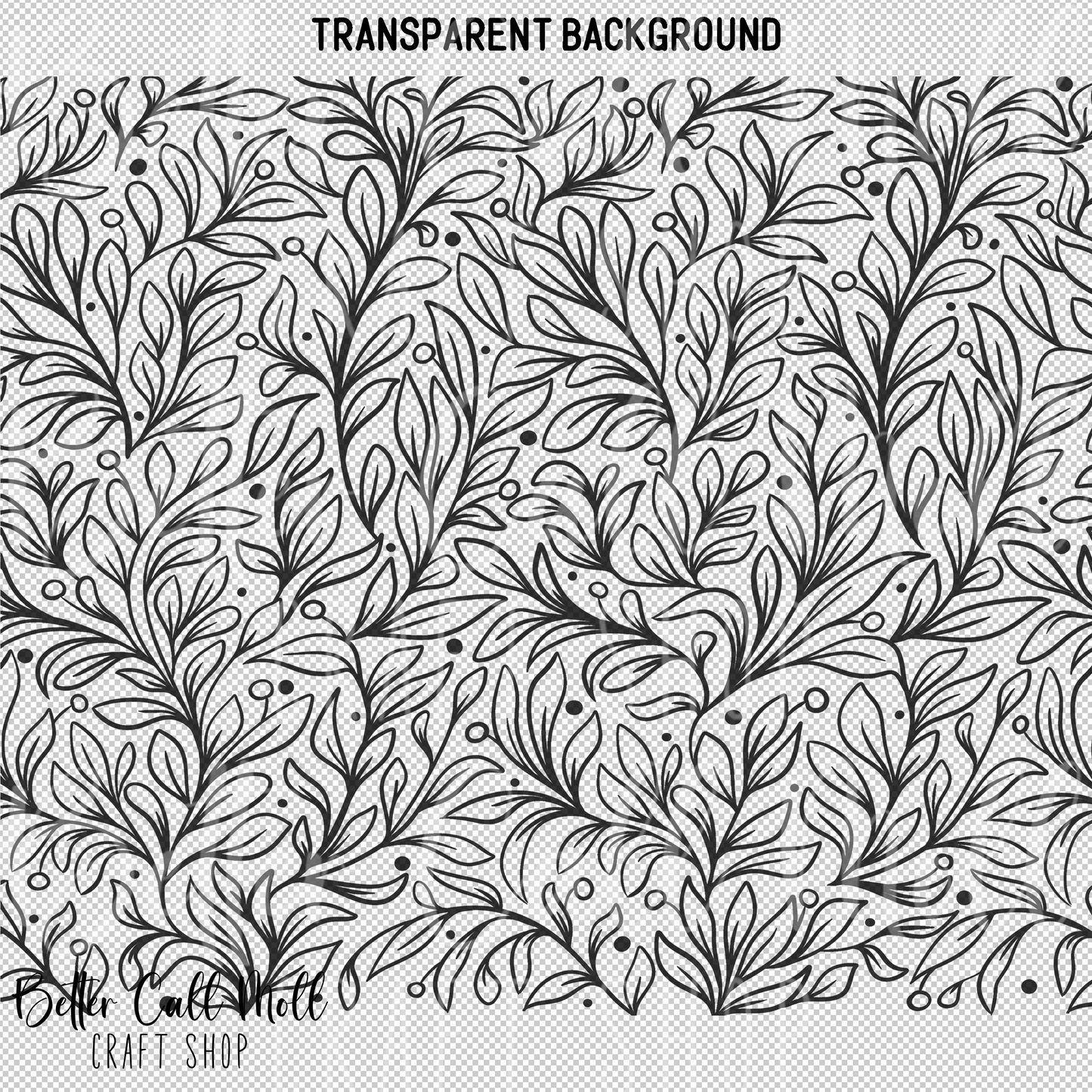 Freeform Foliage UV DTF 20oz Skinny Tumbler Wrap