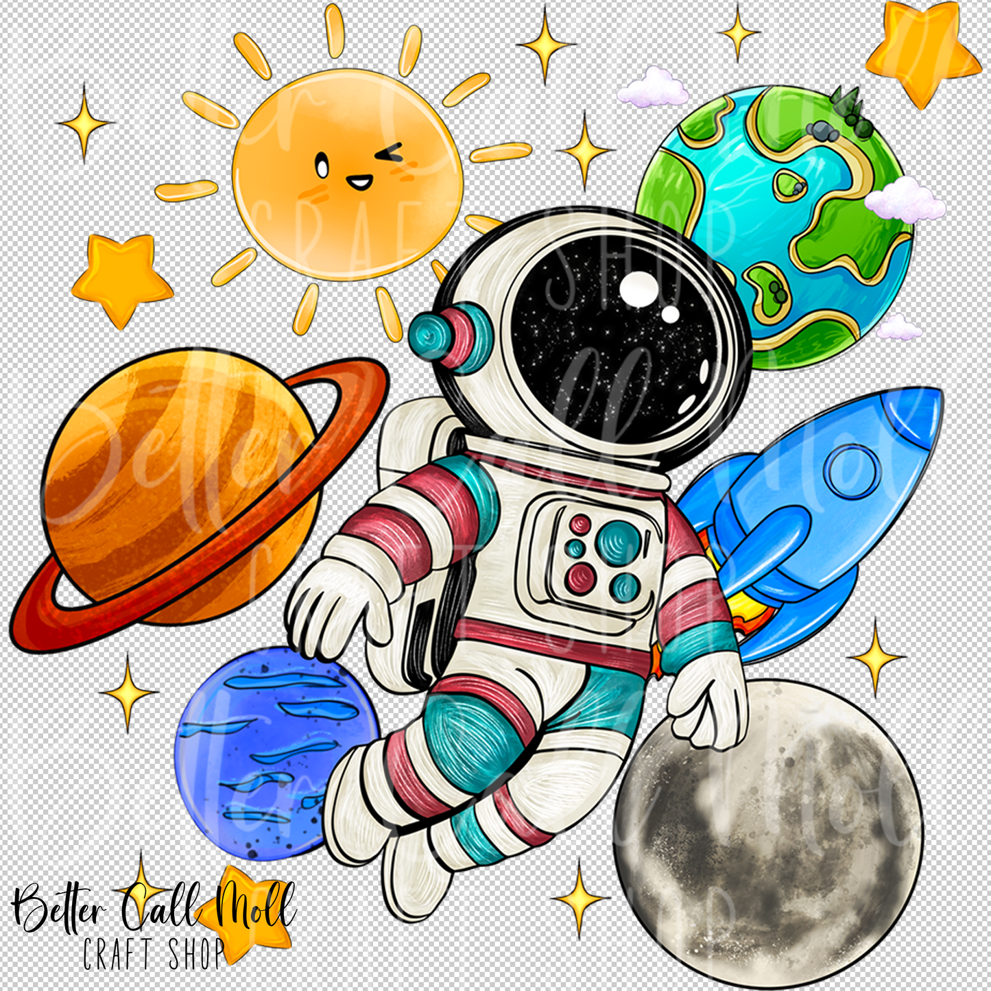 Astronaut UV DTF Decal