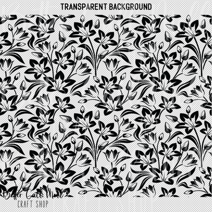 Floral Tooled Leather UV DTF 20oz Skinny Tumbler Wrap