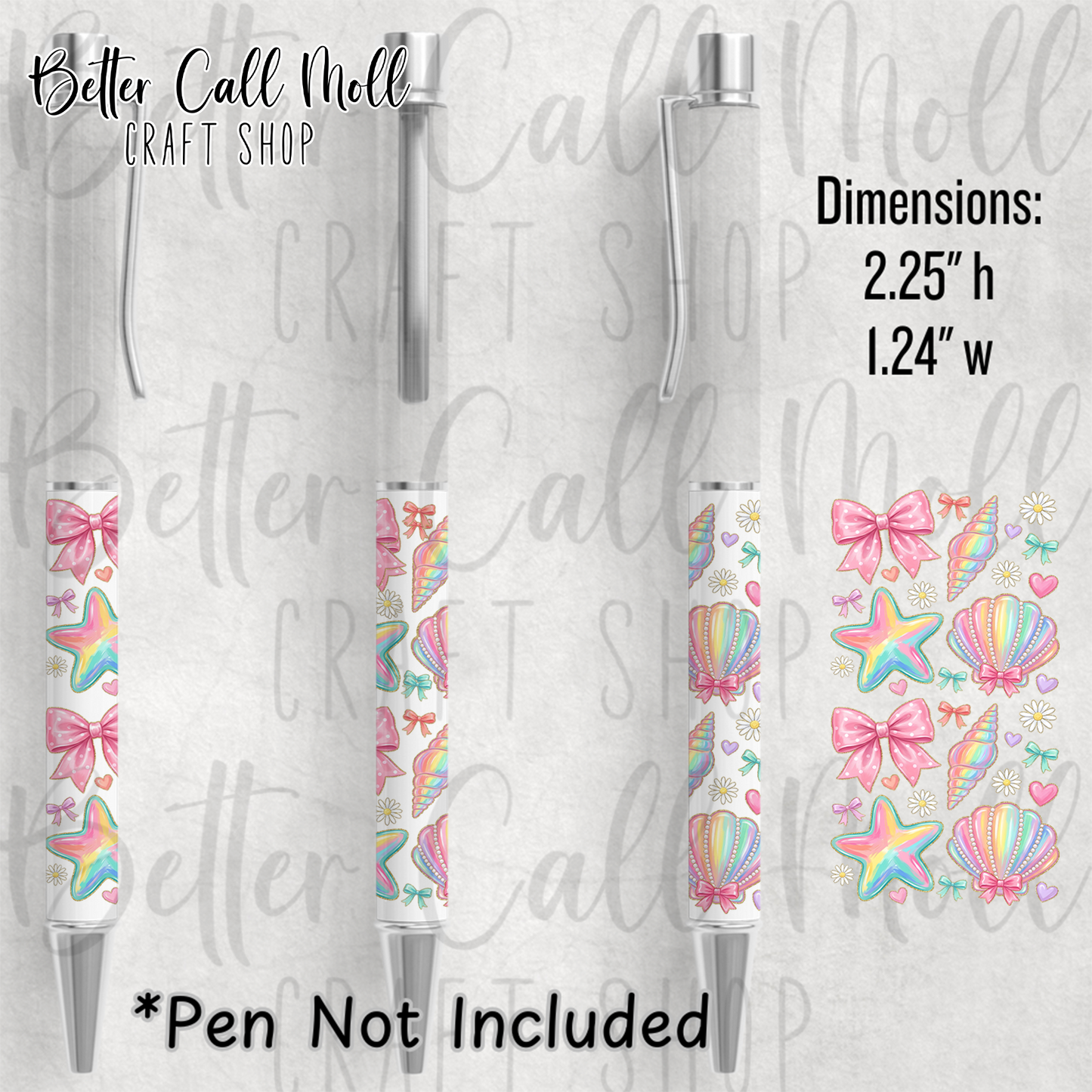 Iridescent Summer UV DTF Pen Wrap