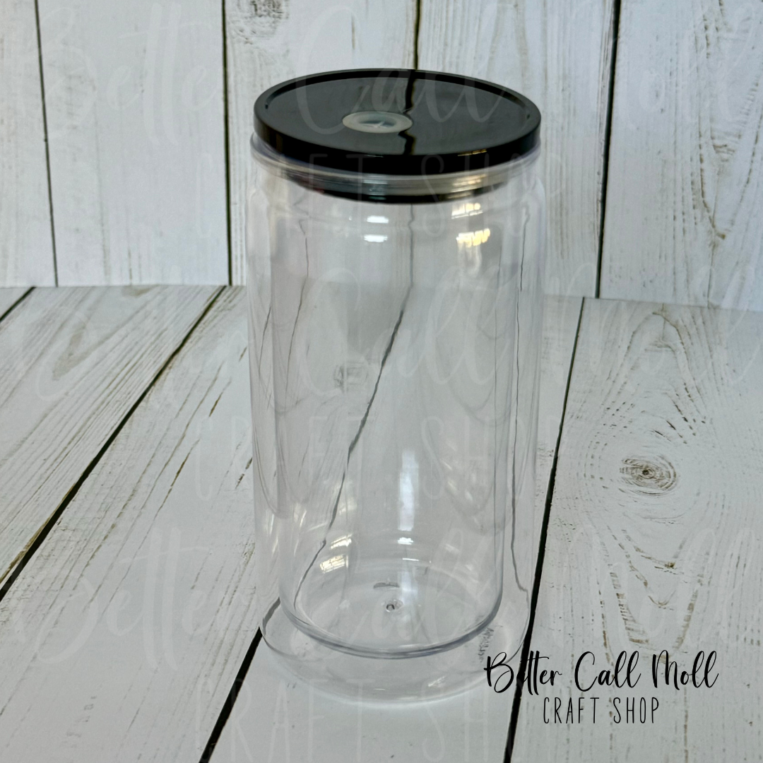 12oz Acrylic SNOW GLOBE Tumbler - *NEW* Leak Proof Design!